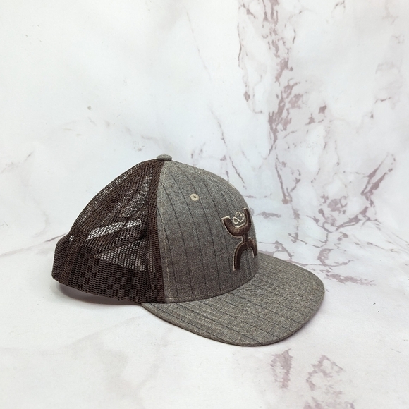Hooey Trucker Hat Men Snap Back Mesh Brown Stripe Original Classic O Embroidered - Picture 2 of 8